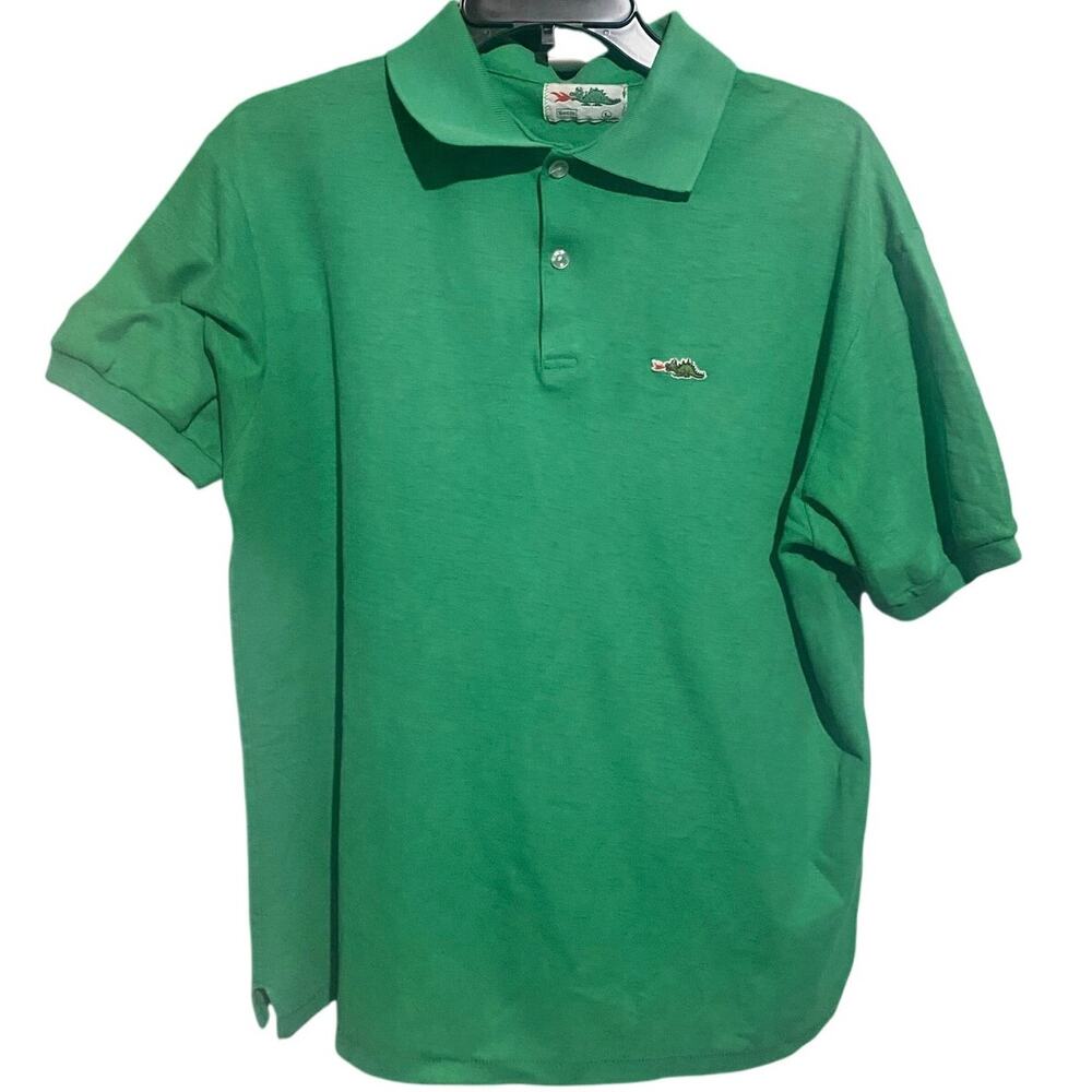 Vintage 70’s Sears Green Dragon Single Stitch Polo Size Large